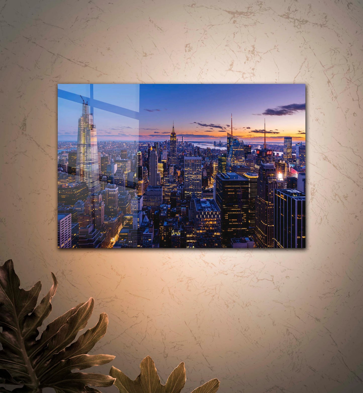 New York City Poster- Manhattan Glass Wall Art
