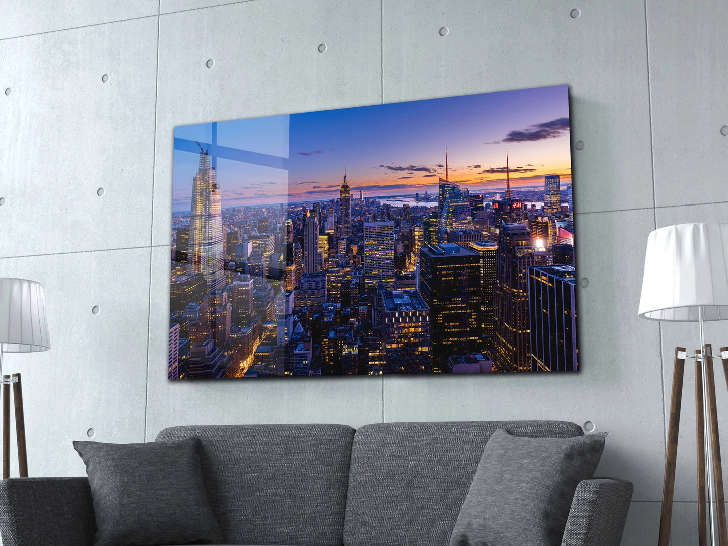 New York City Poster- Manhattan Glass Wall Art