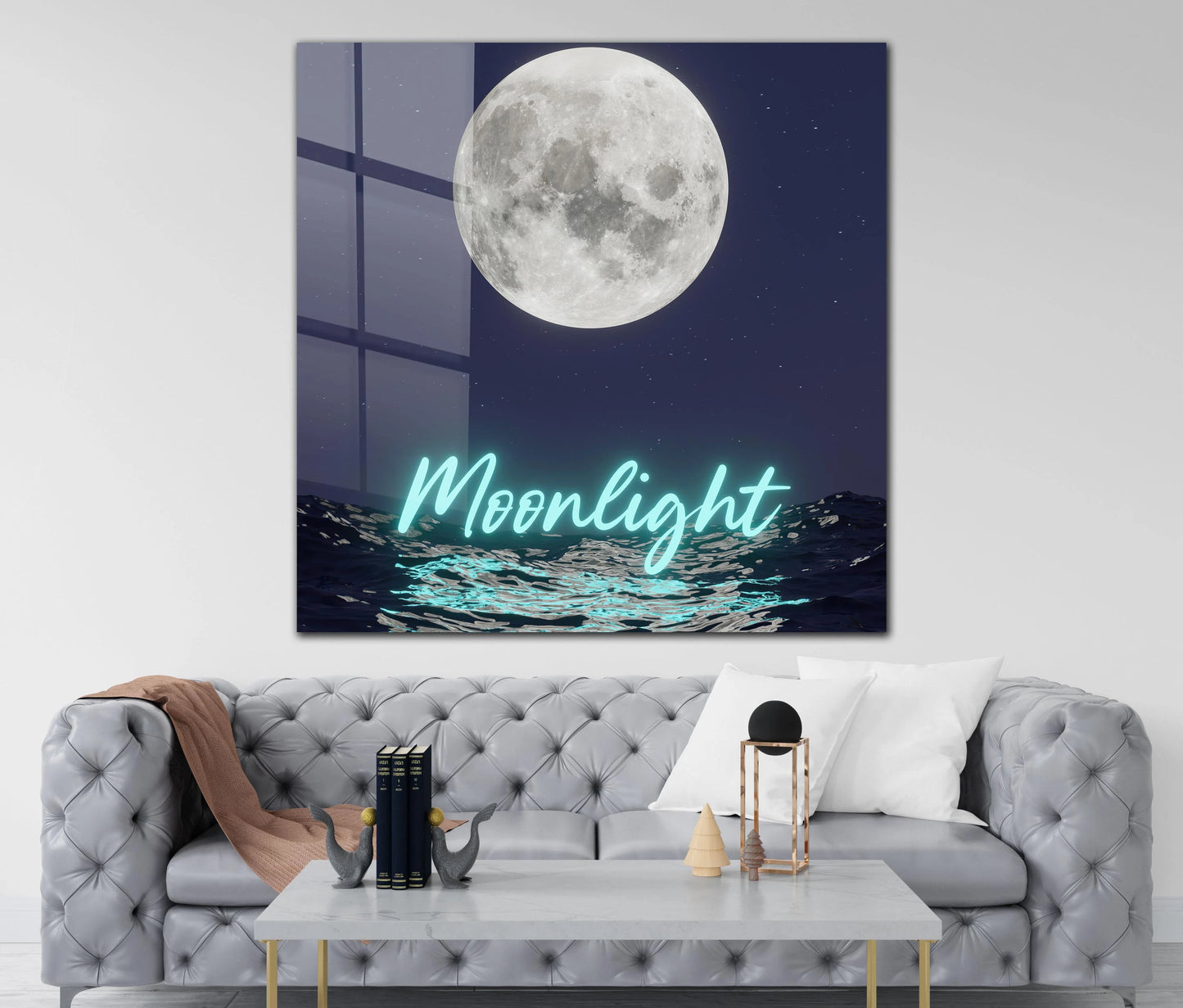 Moonlight Tempered Glass Wall Art