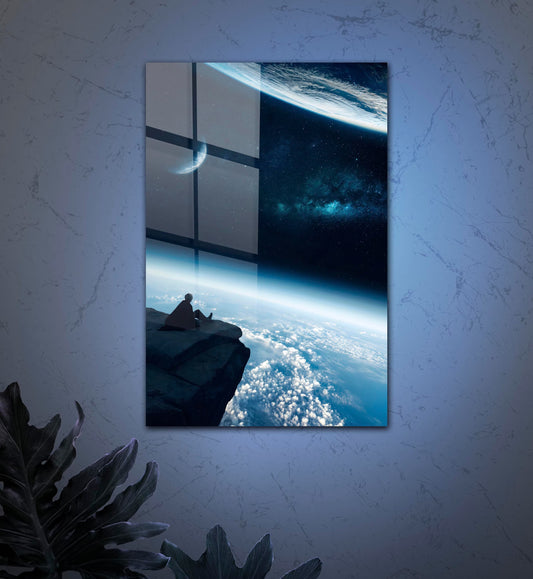 Space Tempered Glass Wall Art