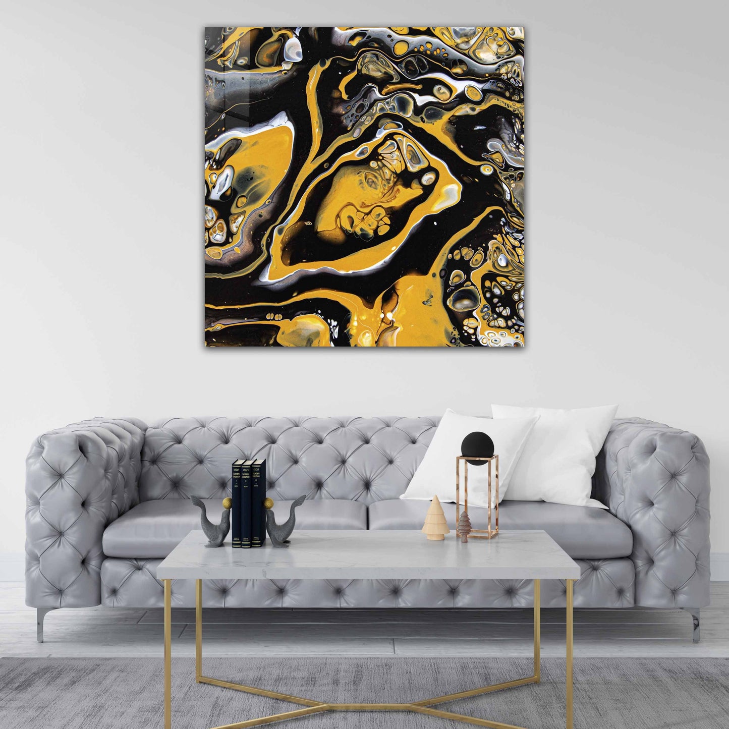 Abstract Tempered Glass Wall Art
