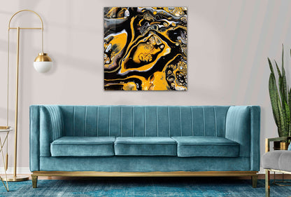Abstract Tempered Glass Wall Art
