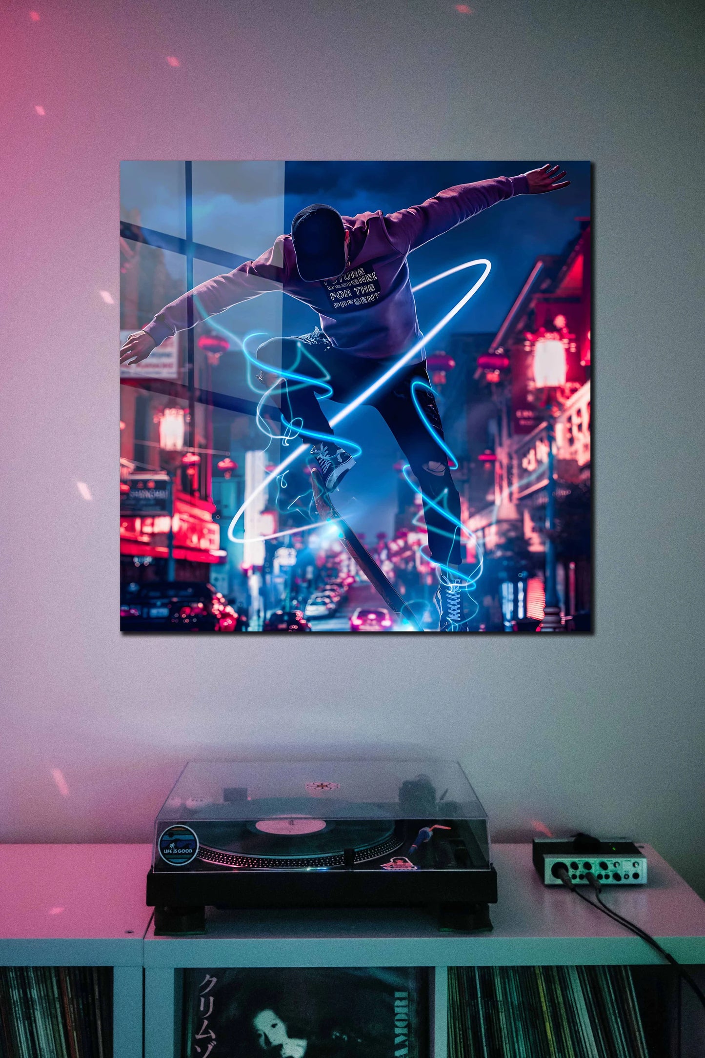 Skateboard Tempered Glass Wall Art